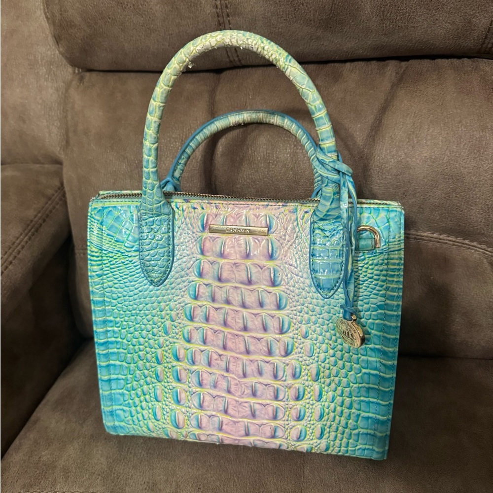 Brahmin caroline cotton candy Satchel READ DISCRIPTION